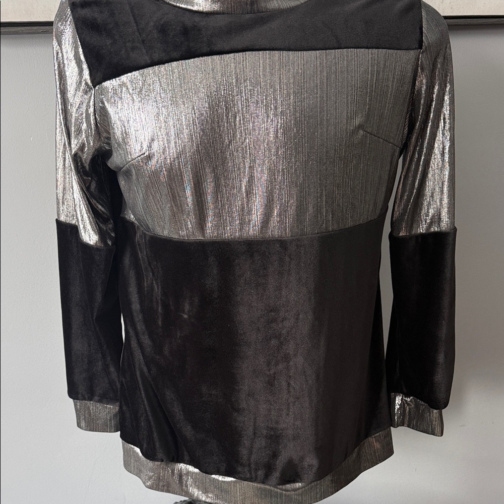 Black and Silver Women's Top